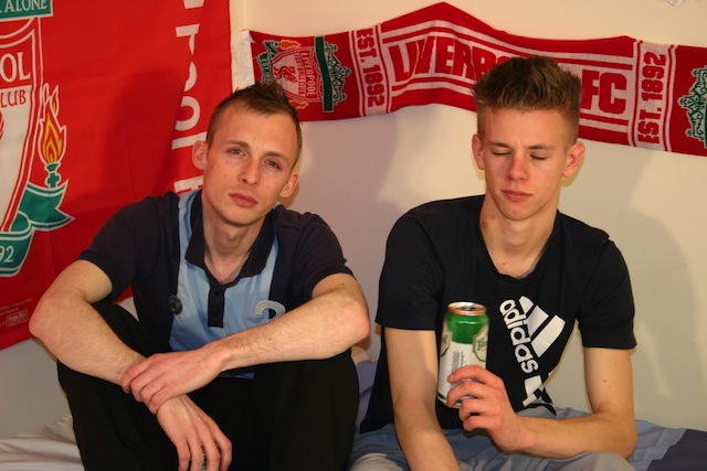 Two British uncut teen boys share their cocks in a suck and fuck video (1)